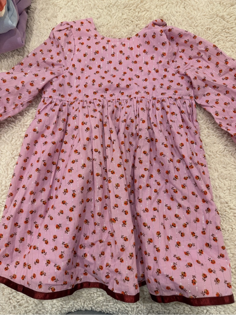 Pink Chicken Amma Floral Lurex Dress Pink Girls 2Y